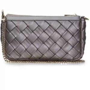 Elegant Silver Quilted Shoulder Bag